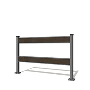 Pannello di recinzione in WPC spaziato con 2 doghe - Altezza 120 cm - Mod 5B